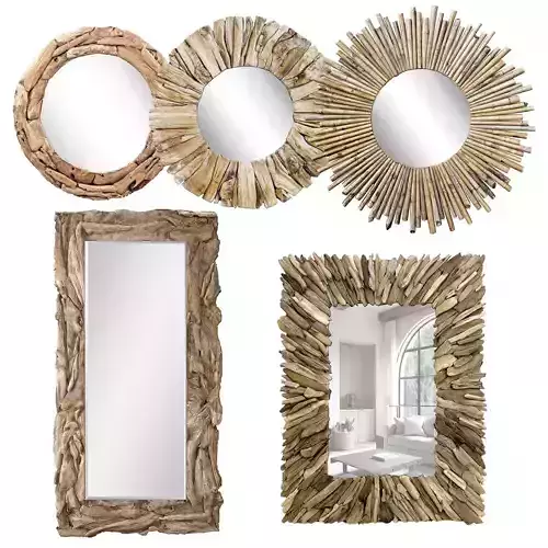 Firewood Mirror Wood