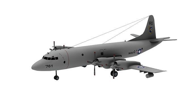 Lowpoly P-3C Orion 3D Model Low-poly 3D model