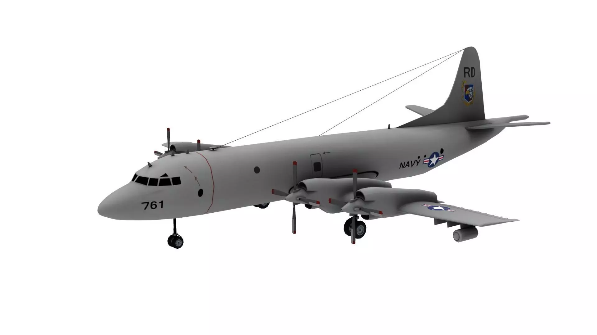 Lowpoly P-3C Orion 3D Model Low-poly 3D model_0