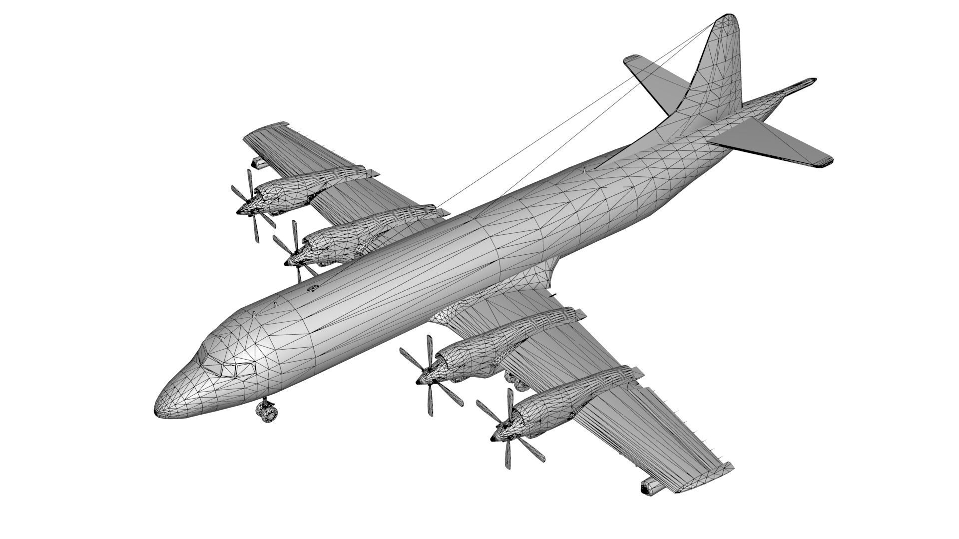Lowpoly P-3C Orion 3D Model Low-poly 3D model_6