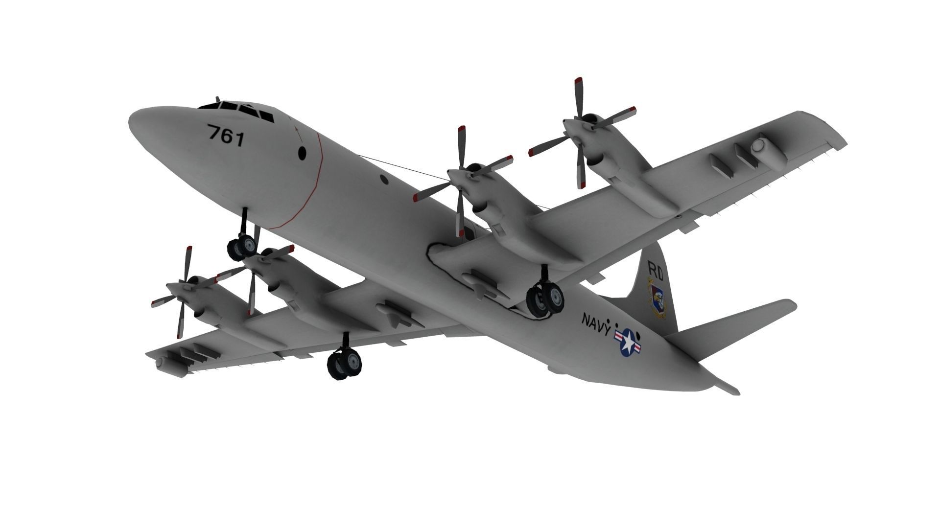 Lowpoly P-3C Orion 3D Model Low-poly 3D model_2