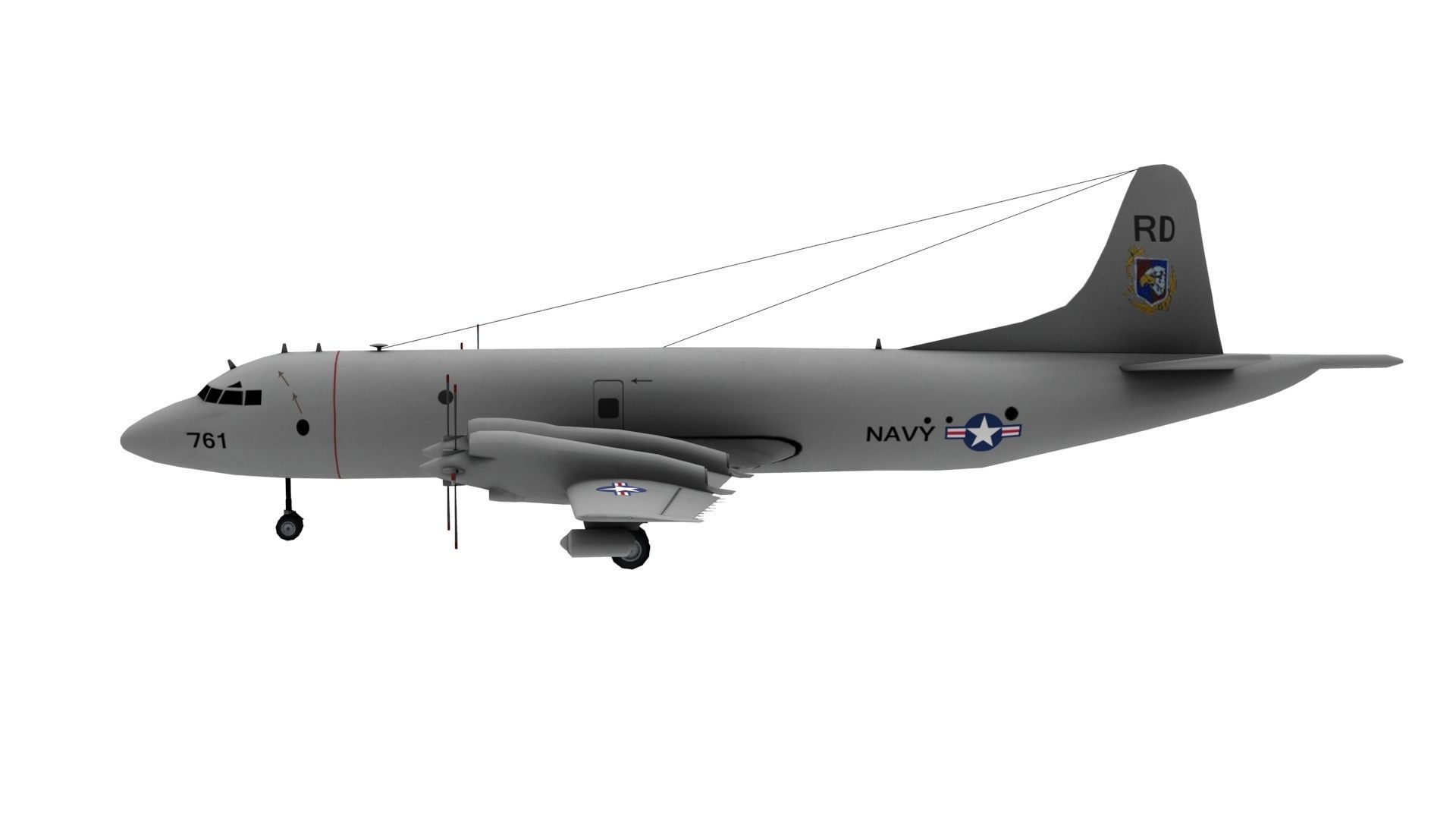 Lowpoly P-3C Orion 3D Model Low-poly 3D model_5