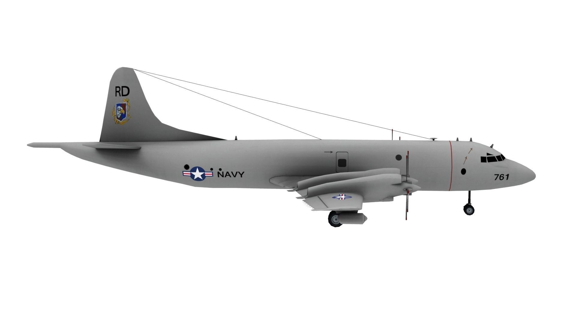 Lowpoly P-3C Orion 3D Model Low-poly 3D model_7