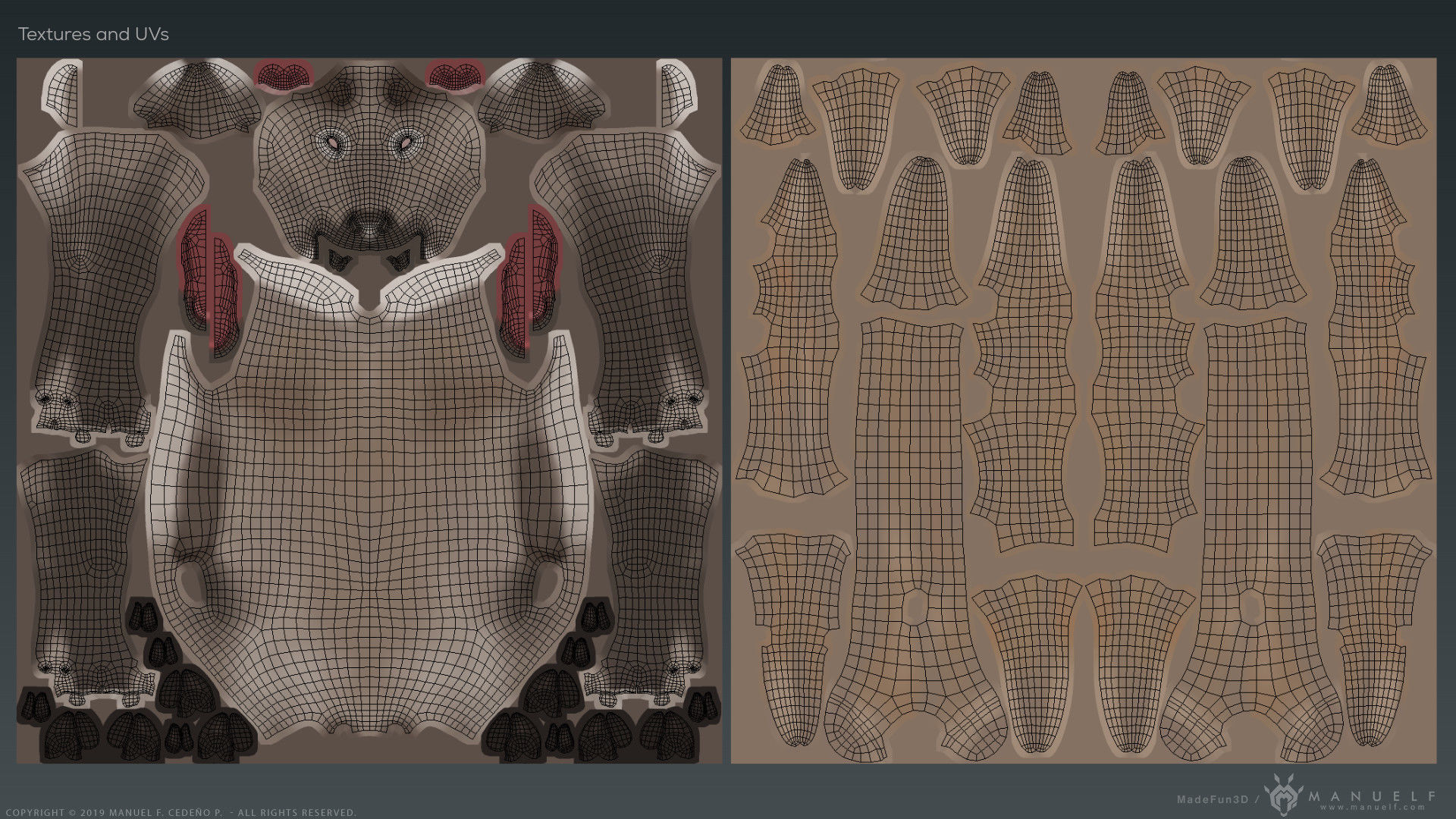 Stylized Cartoon Reindeer 3D model_21