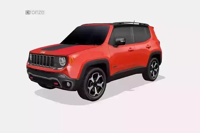 Jeep Renegade 2019 Low-poly 3D model