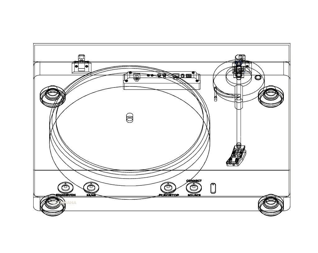 Gramophone YAMAHA Low-poly 3D model_7