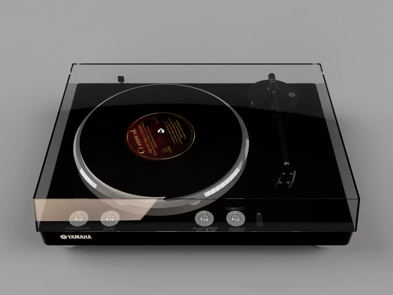 Gramophone YAMAHA Low-poly 3D model_0