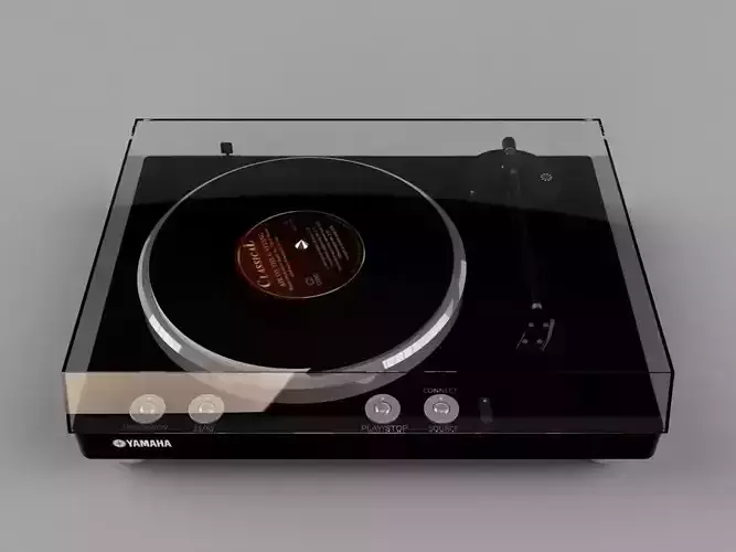 Gramophone YAMAHA Low-poly 3D model