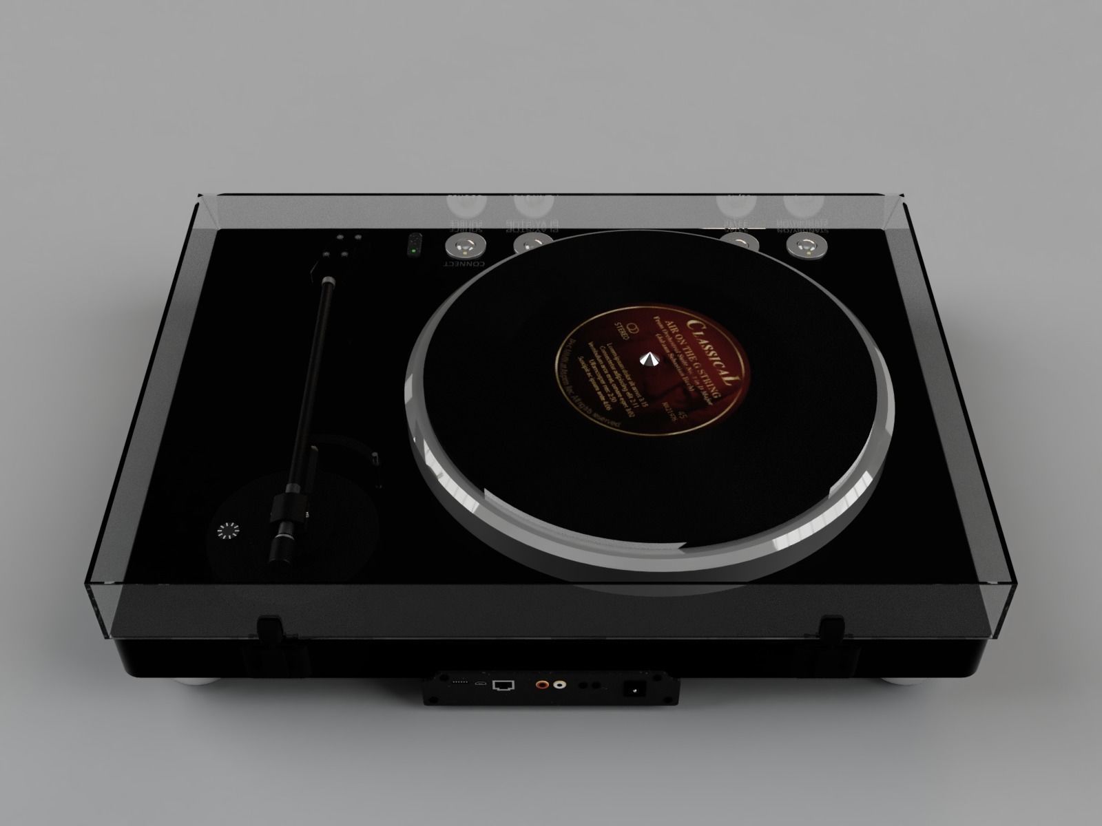 Gramophone YAMAHA Low-poly 3D model_3