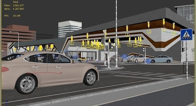 Car Showroom 3D model 5