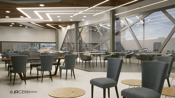 Car Showroom 3D model 3