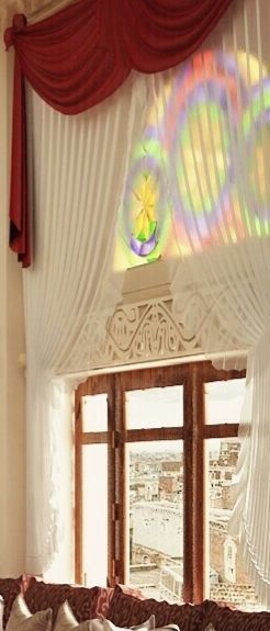 Qamaria stained glasses and Yemeni classic window Low-poly 3D model_2