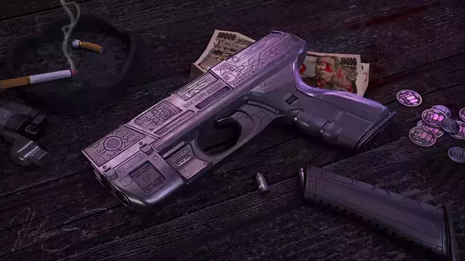 Hk VP 70 Cyberpunk Pistol 3D model