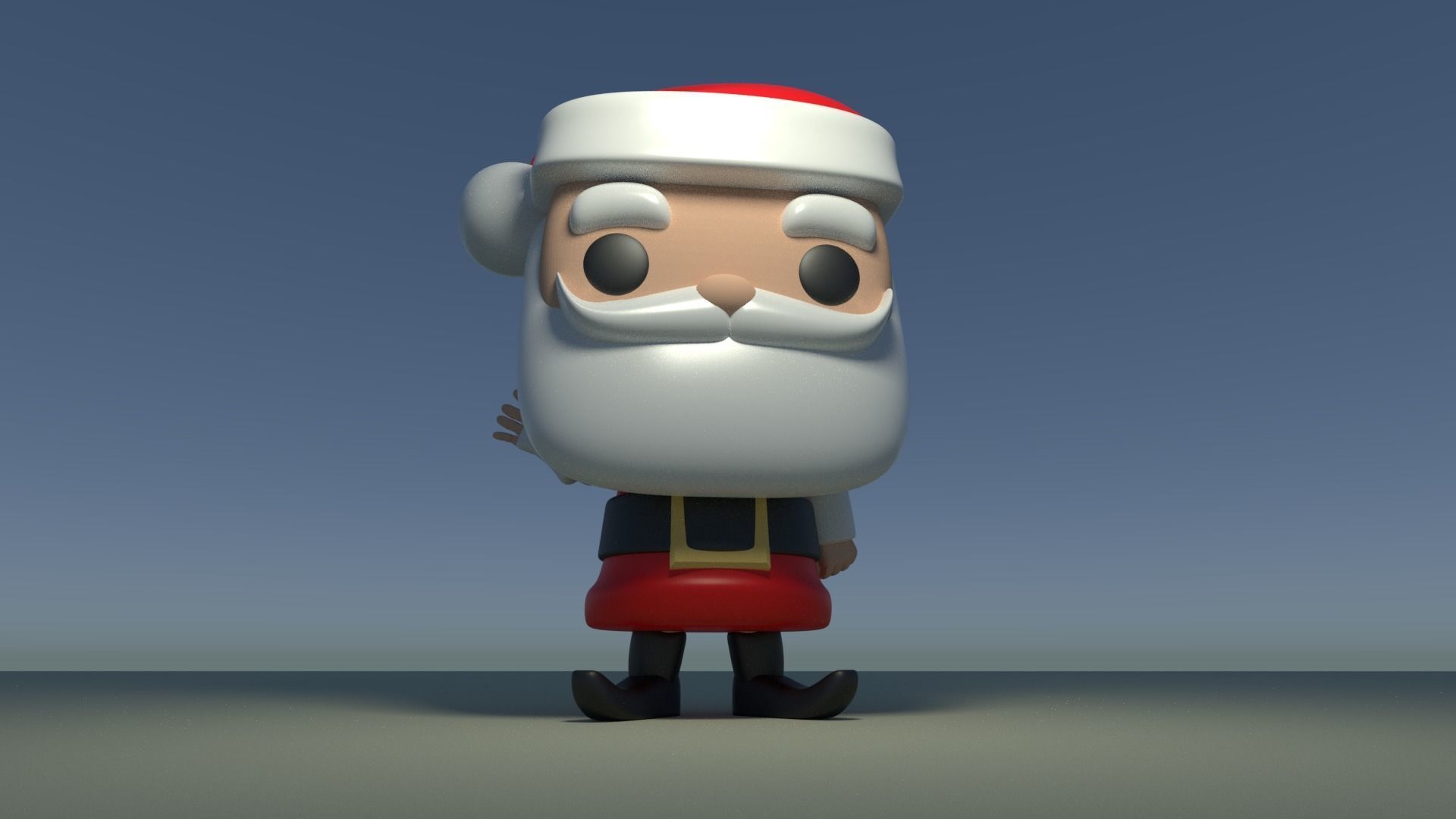 Custom Pop Santa Claus Figure 3D Print DIY Model 3D print model_4