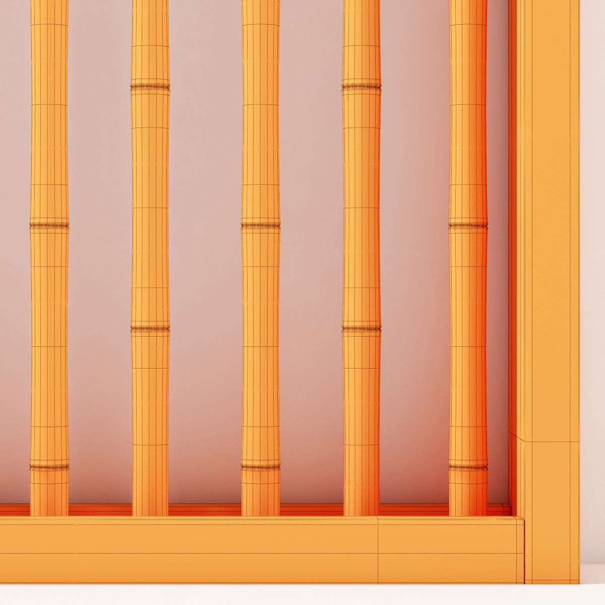 Bamboo decor wall n8 3D model_6