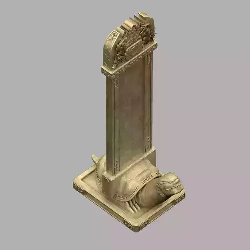 Stone Decoration - Turtle Stone Monument 06