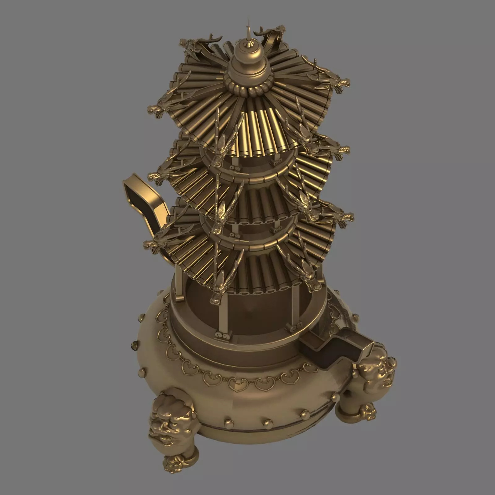 Stone Decorations - Incense burner 067 3D model