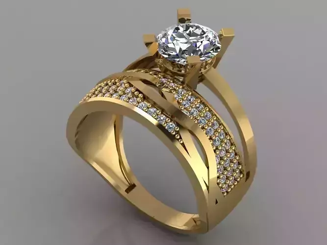 GC GOLD TW0181- Diamond gold wedding ring