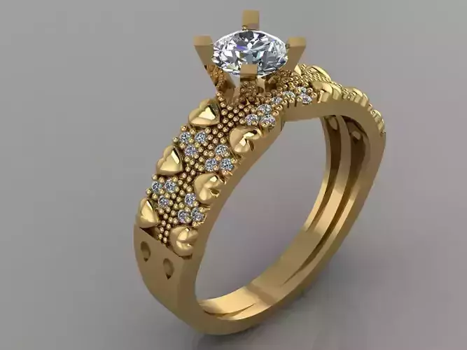 GC GOLD TW0183- Diamond gold wedding ring