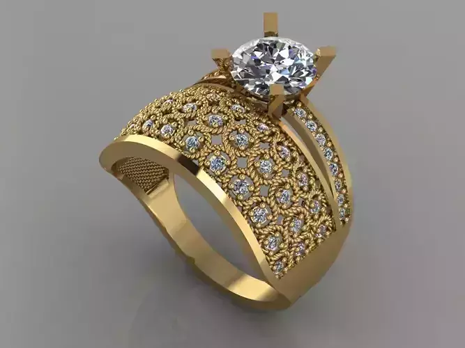 GC GOLD TW0184- Diamond gold wedding ring