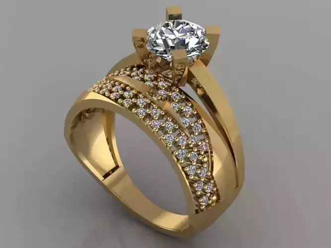 GC GOLD TW0187- Diamond gold wedding ring