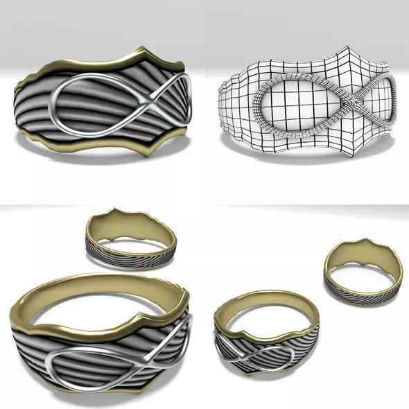 Infinity Ring Free low-poly 3D model