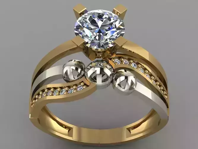 GC GOLD TW0189- Diamond gold wedding ring