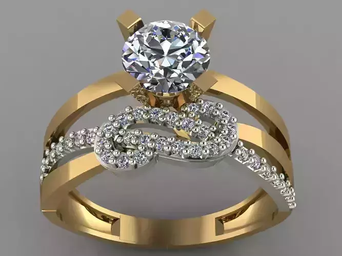 GC GOLD TW0190- Diamond gold wedding ring