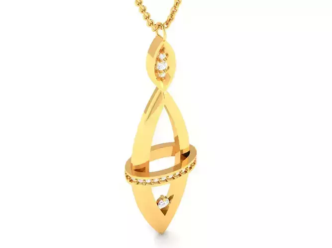 Women Pendant 3dm render detail