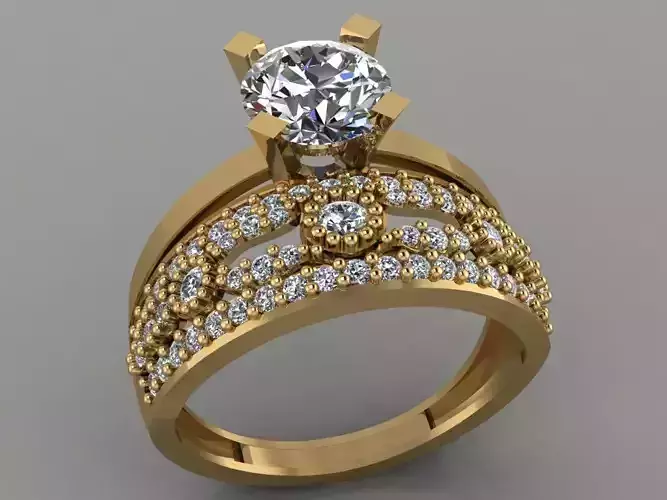 GC GOLD TW0191- Diamond gold wedding ring