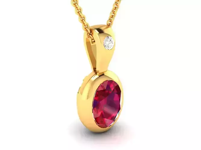 Women pendant 3dm render detail
