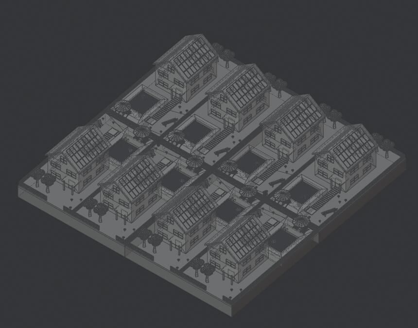 Low Poly Cartoon House Low-poly 3D model_17