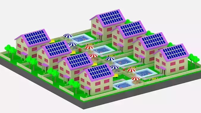 Low Poly Cartoon House