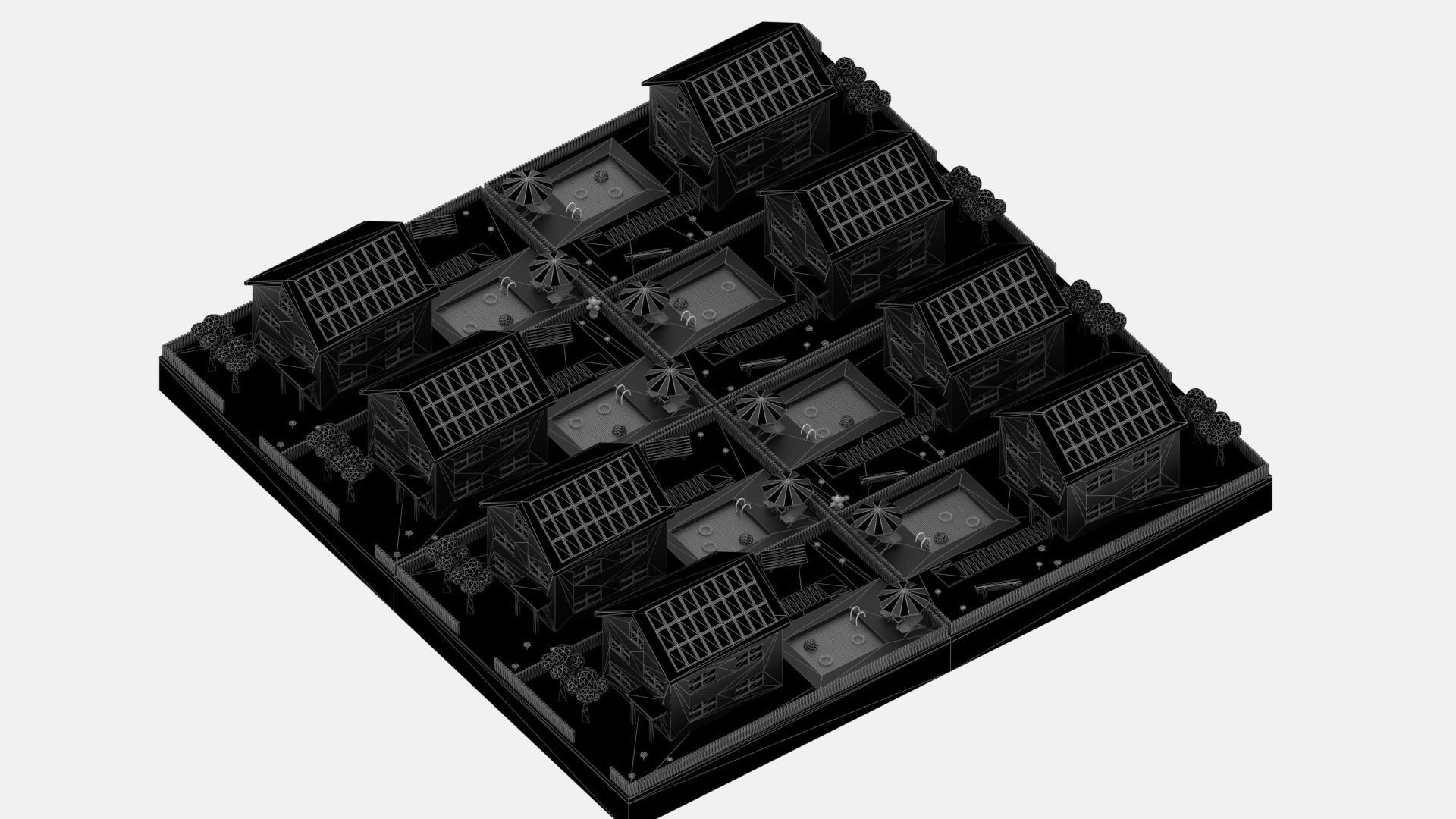 Low Poly Cartoon House Low-poly 3D model_2