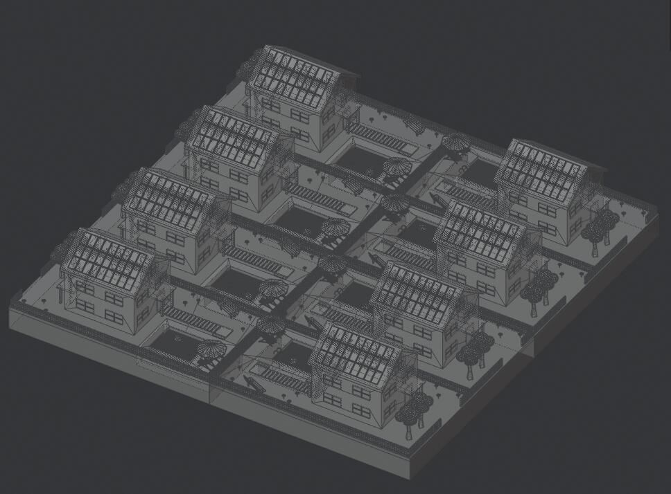 Low Poly Cartoon House Low-poly 3D model_16