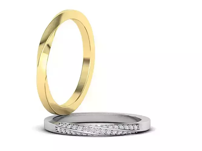 Mobius Wedding Ring 3dmodel Two versions 3D print model