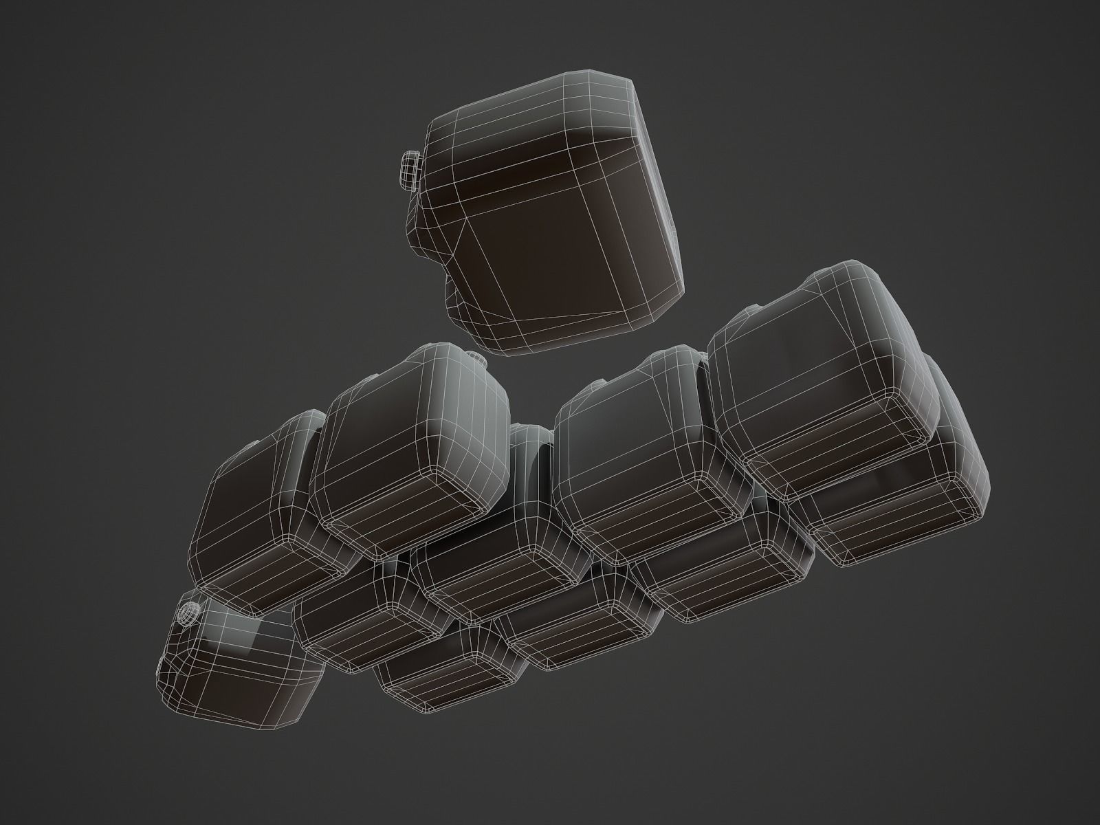 Plastic canister Low-poly 3D model_12