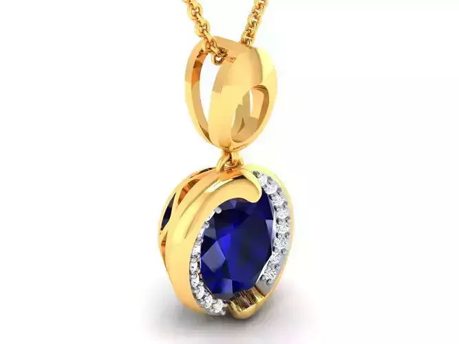 Women pendant 3dm render detail