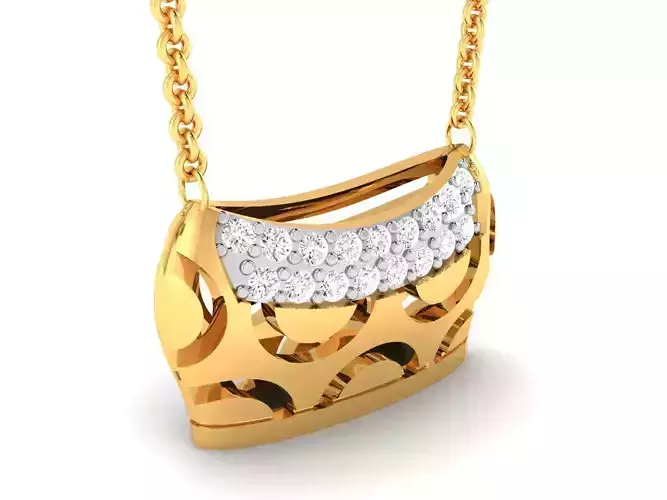 Women pendant 3dm render detail