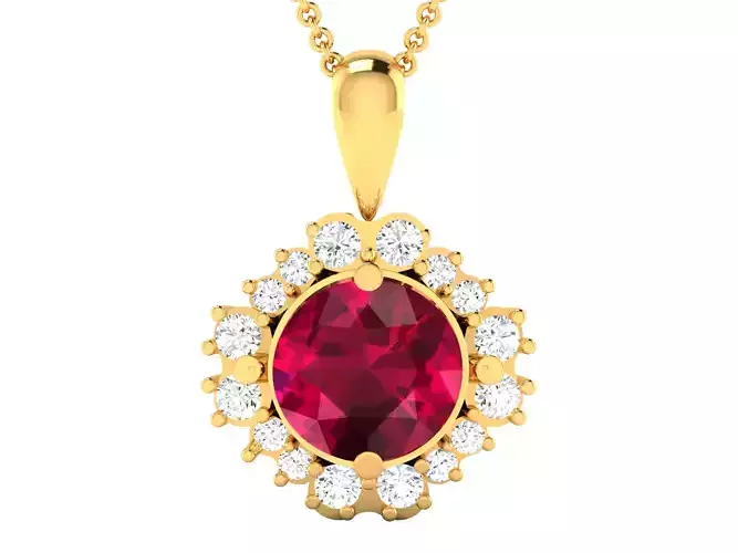 Women pendant 3dm render detail