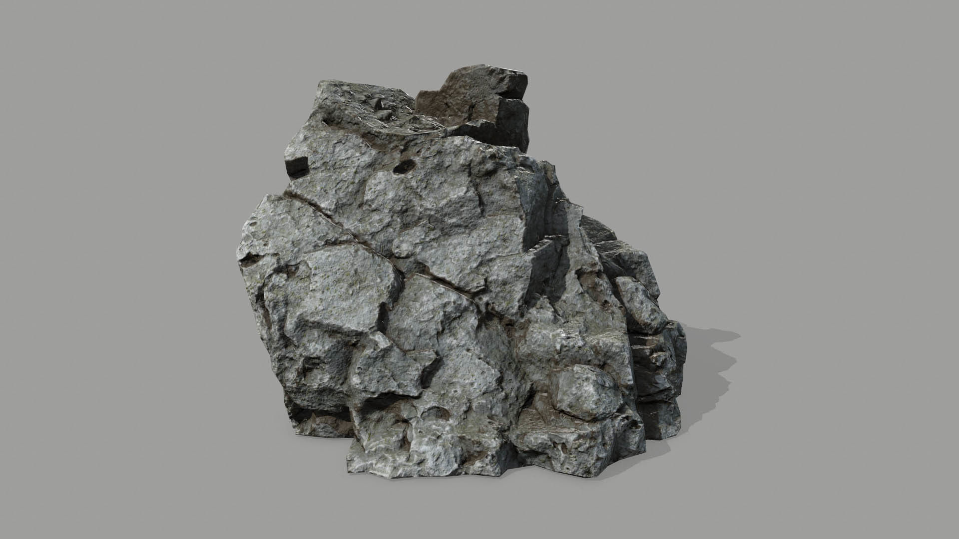 Rock set Low-poly 3D model_2