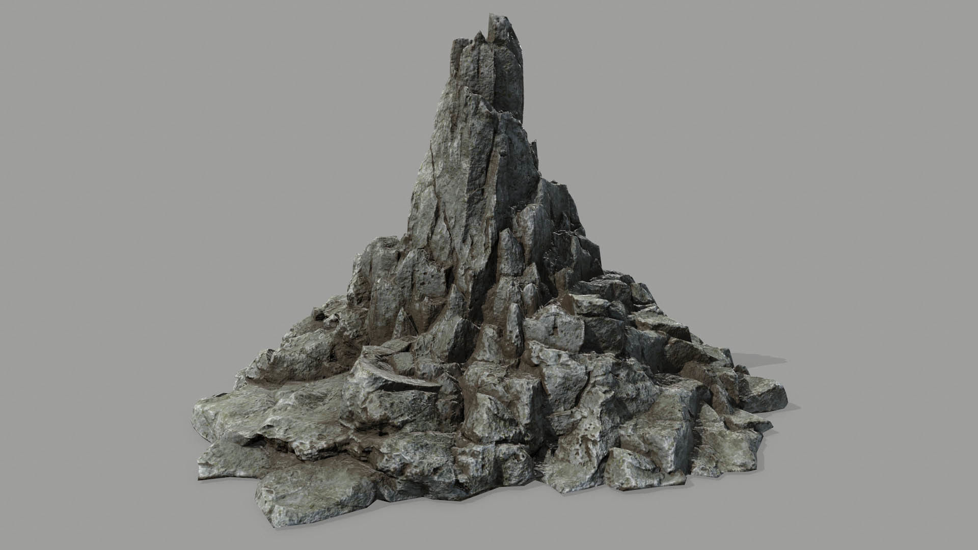 Rock set Low-poly 3D model_4