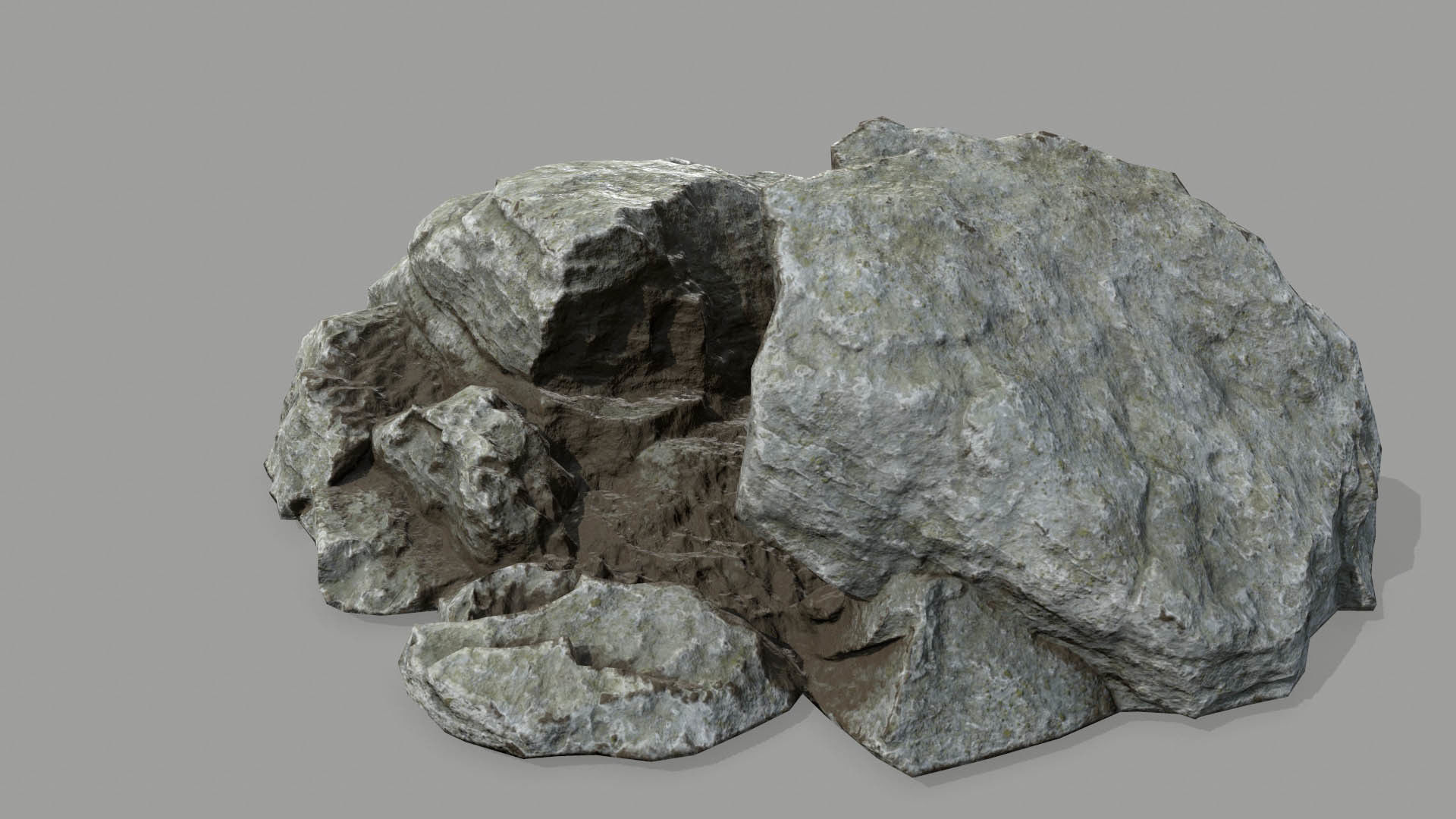 Rock set Low-poly 3D model_26