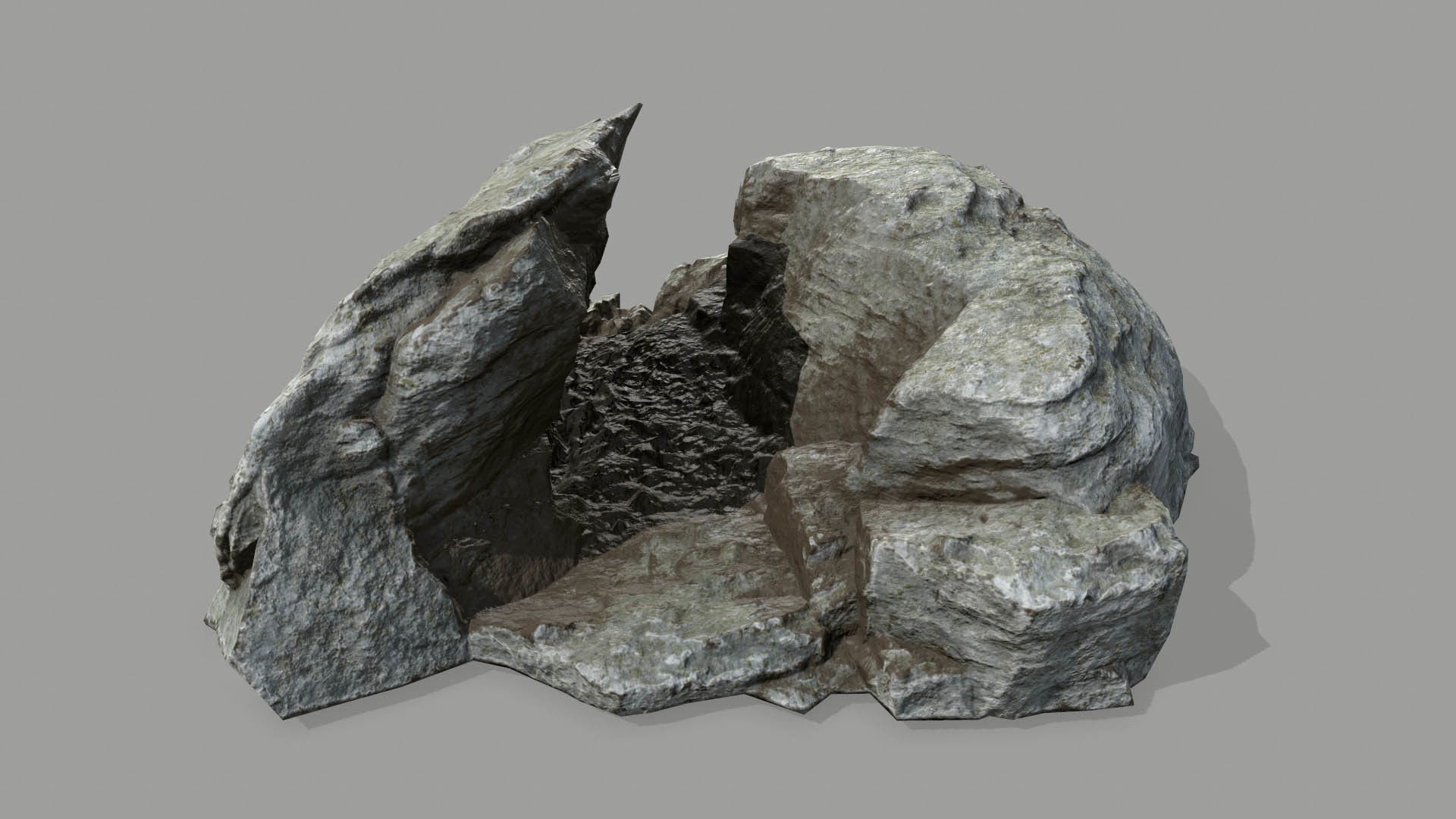 Rock set Low-poly 3D model_25