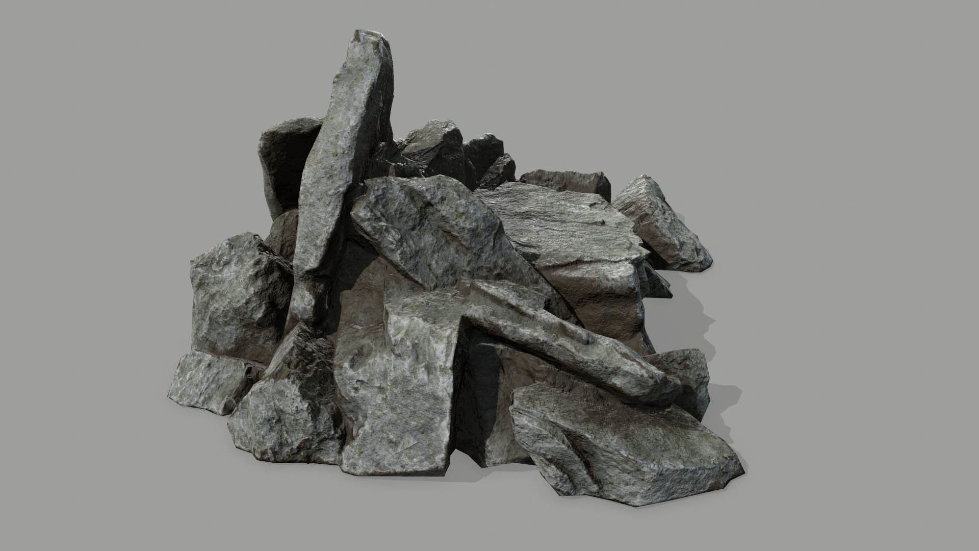 Rock set Low-poly 3D model_11