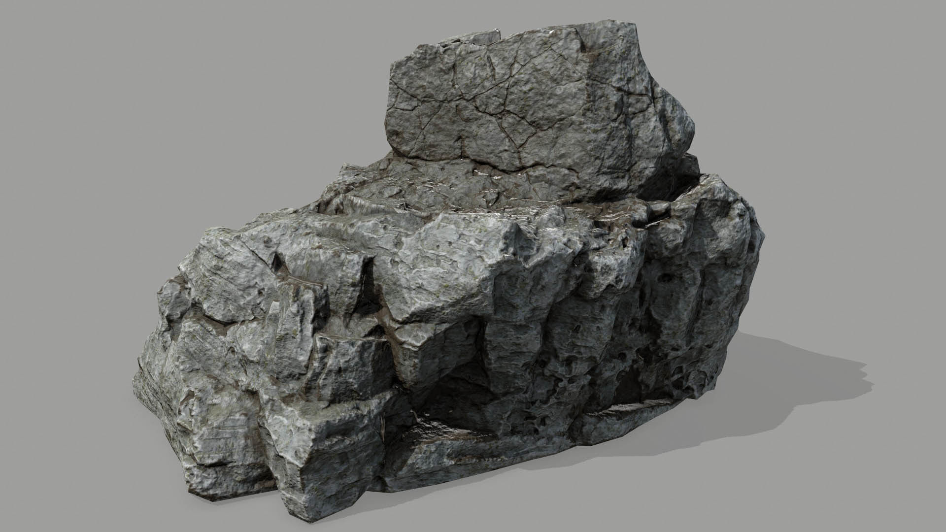 Rock set Low-poly 3D model_3