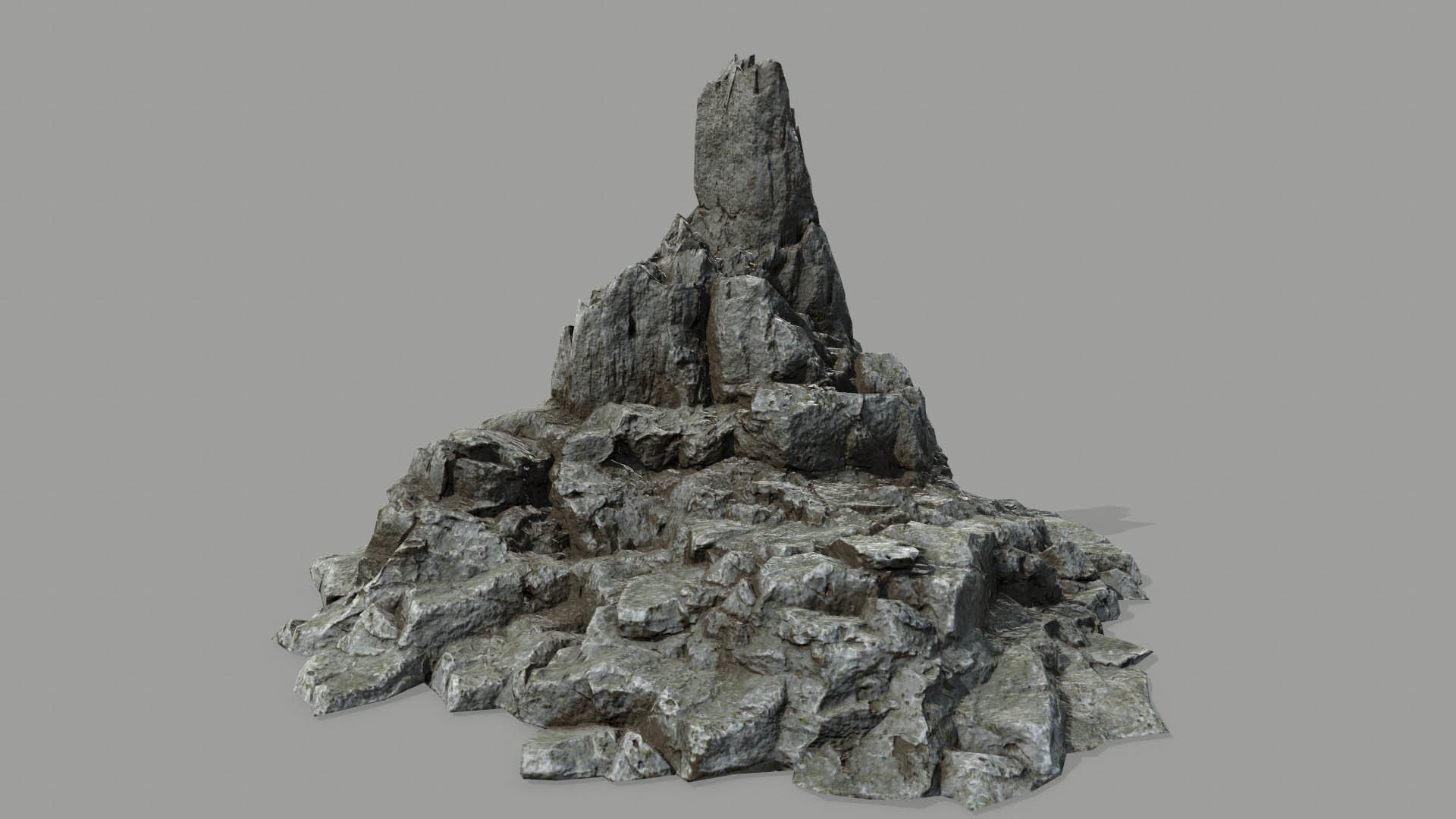 Rock set Low-poly 3D model_6