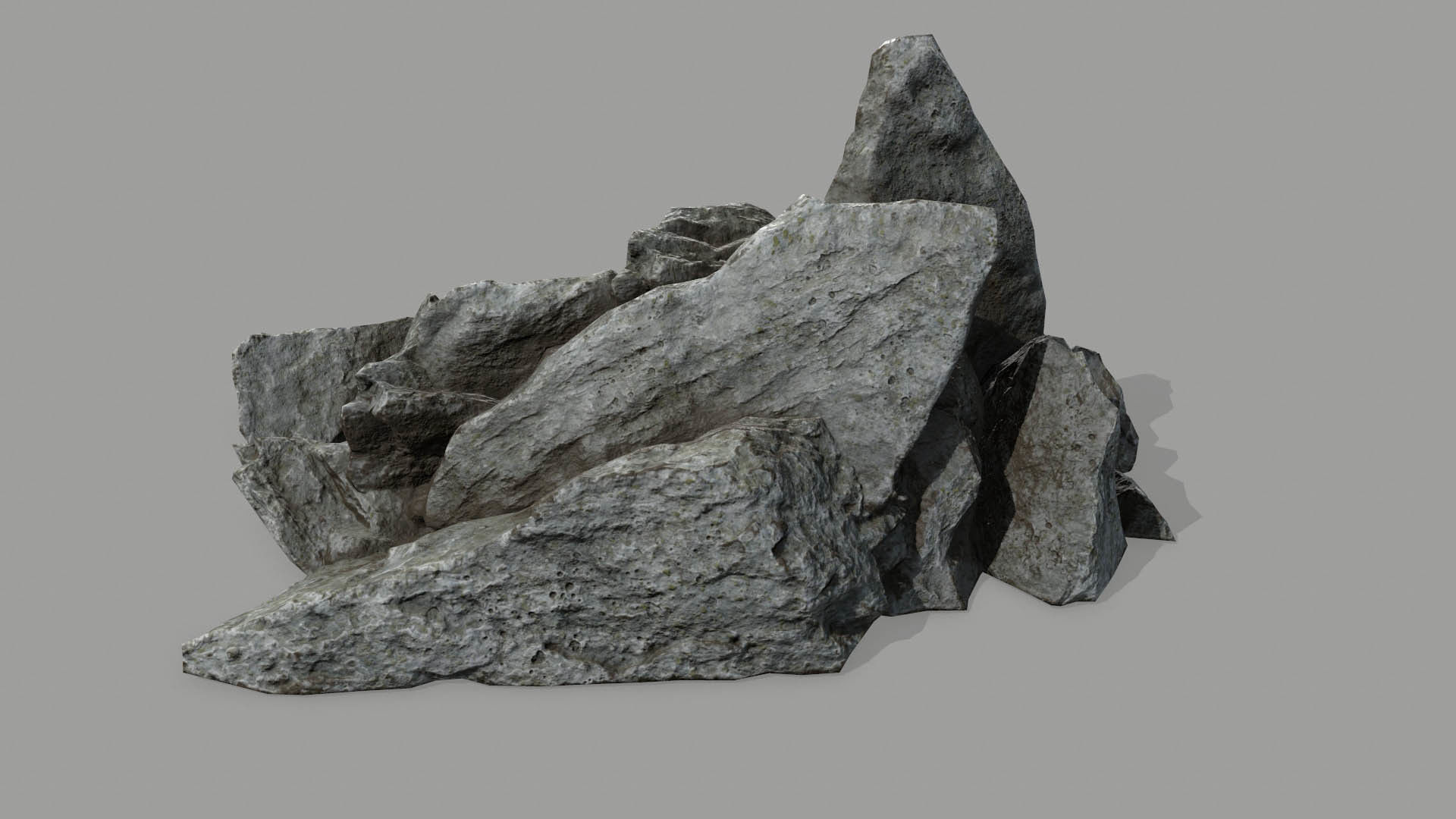 Rock set Low-poly 3D model_12