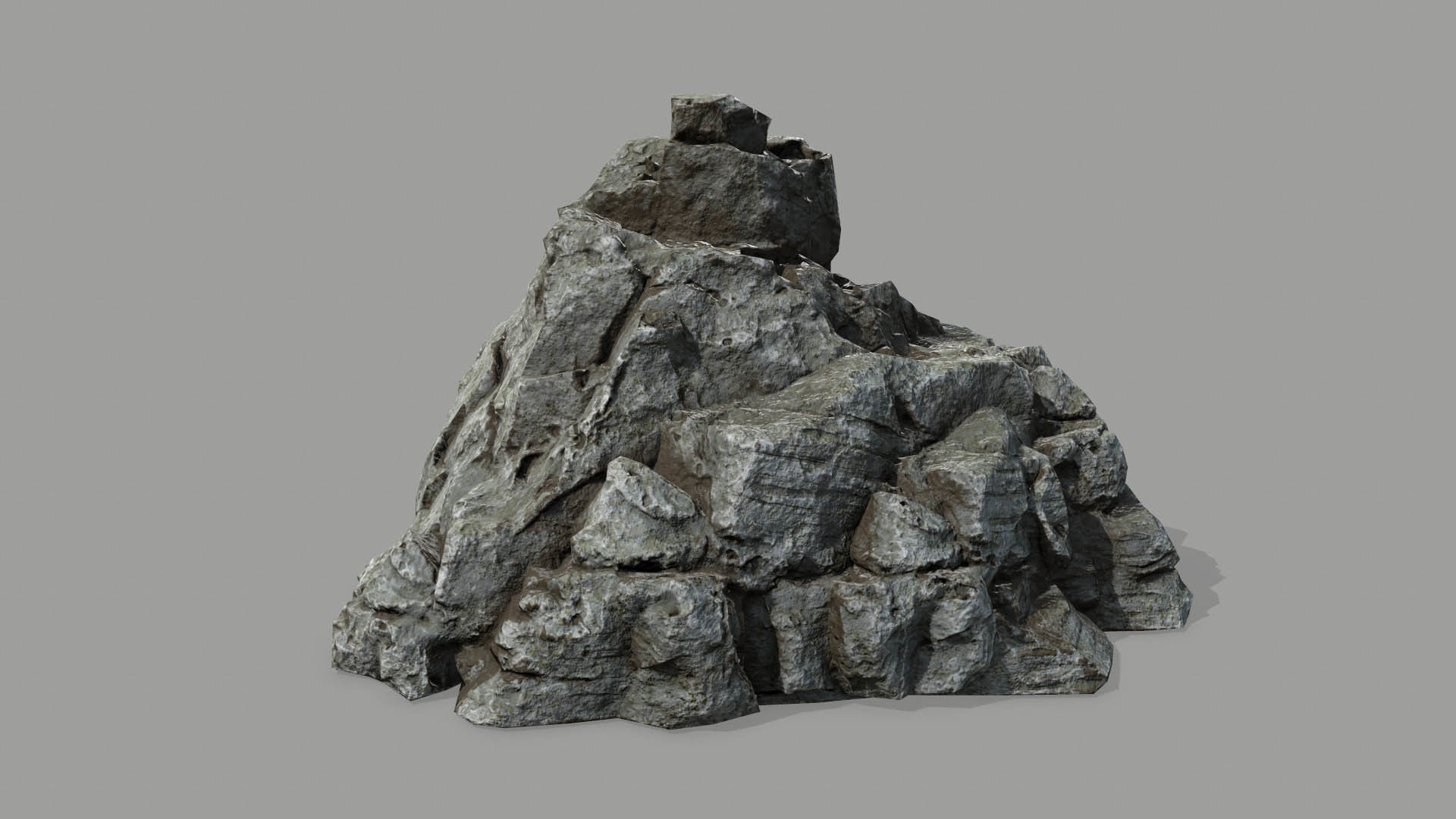 Rock set Low-poly 3D model_1