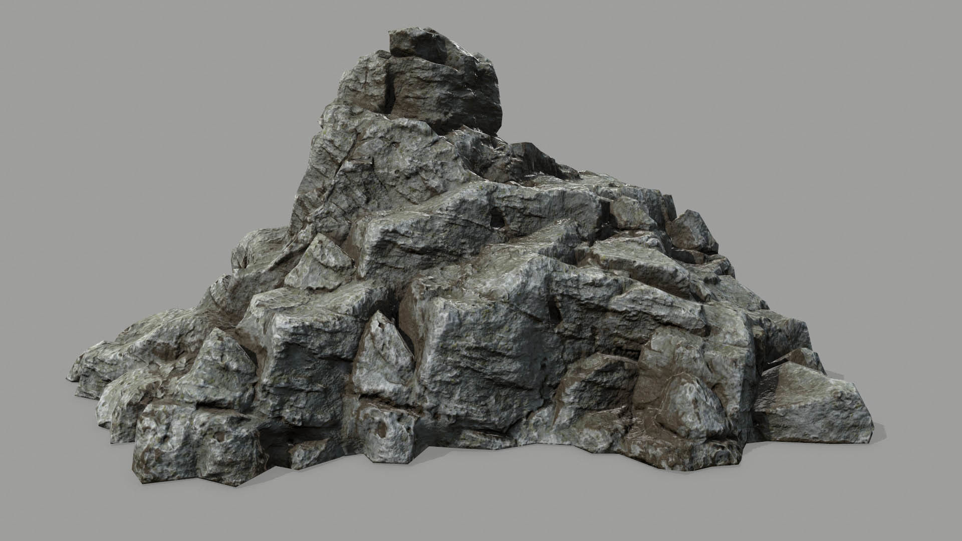 Rock set Low-poly 3D model_8